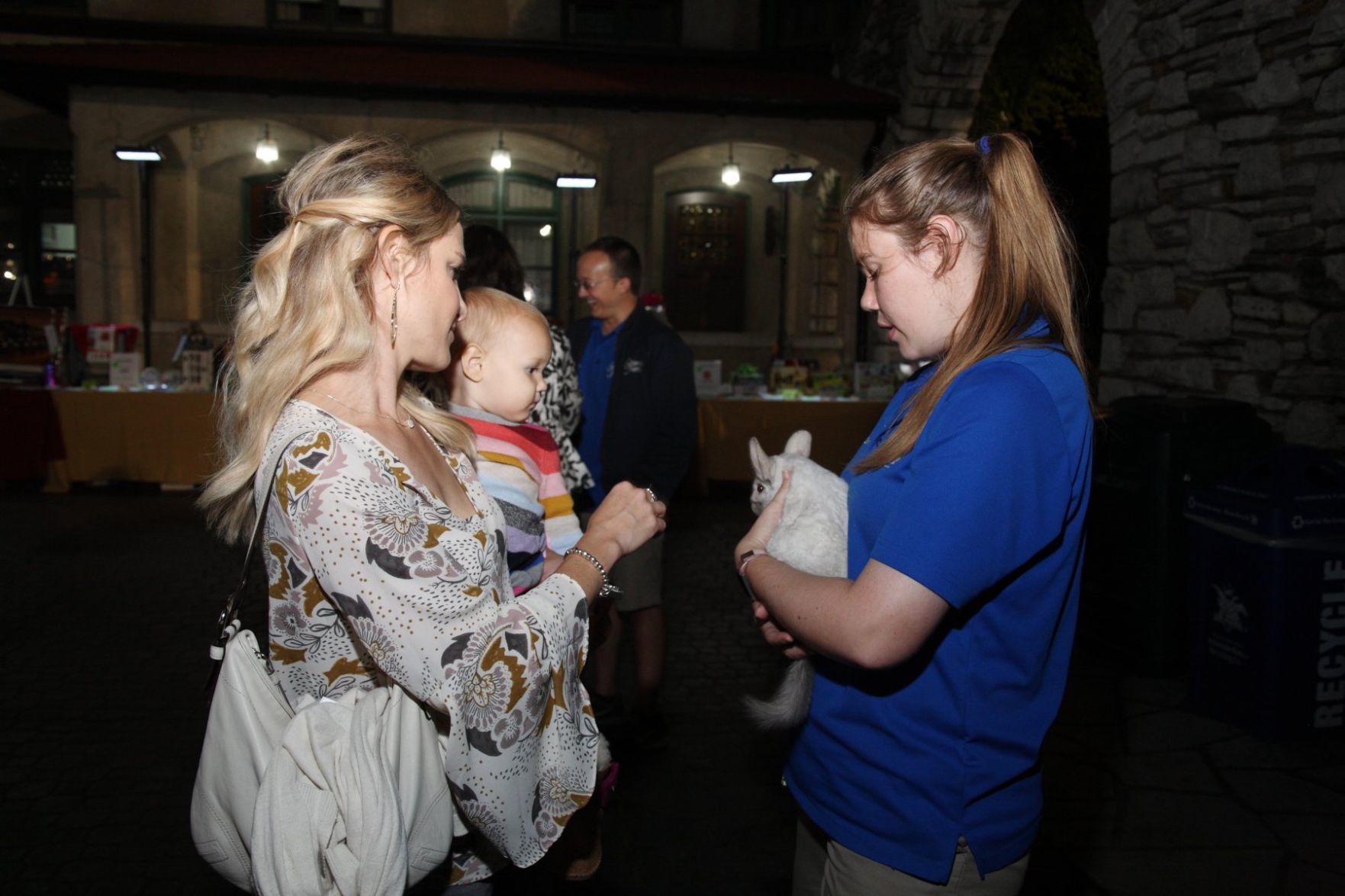Kortni Hage, Blakely Hage with Shelby holding Violet the Chinchilla
